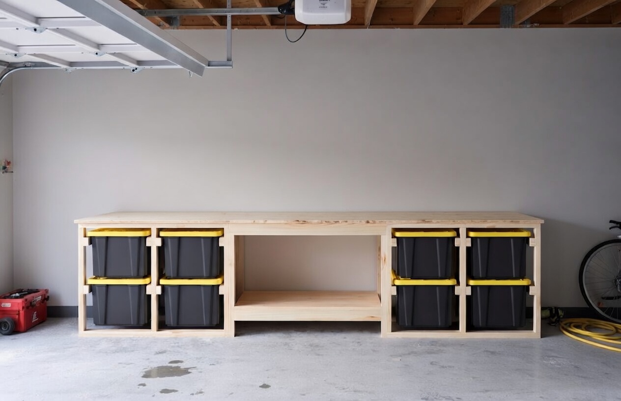 double 2-wide 2-high with shelves